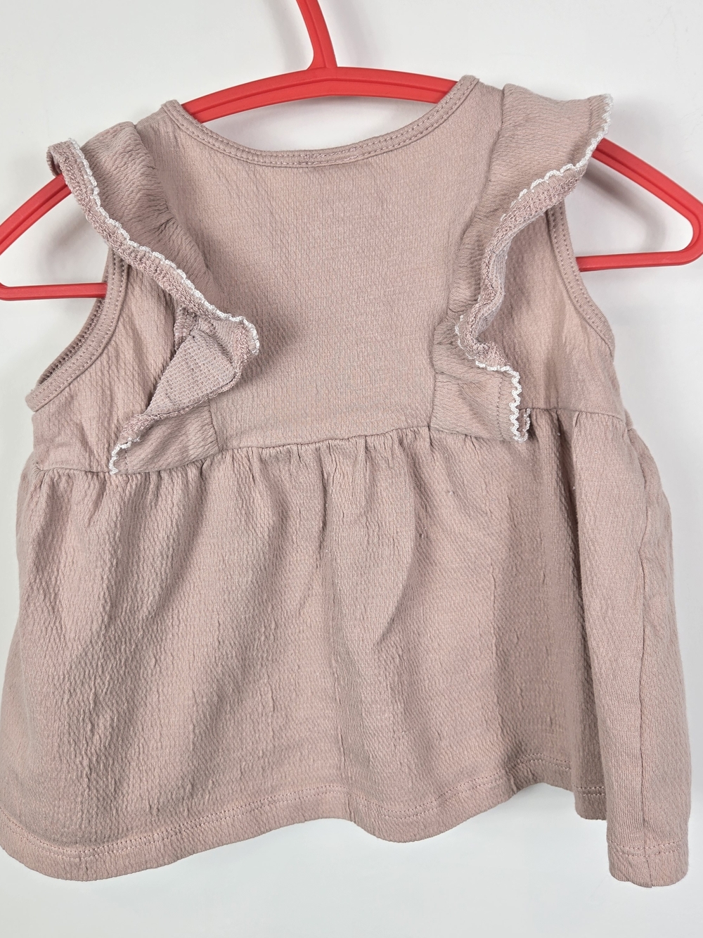 H&M Baby Set 9-12 Months Soft Pink Textured Button-Front Top & Pants Outfit - Picture 5 of 11